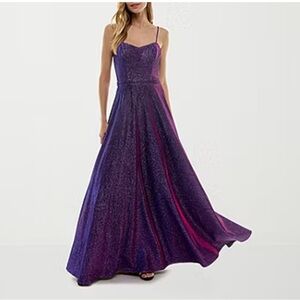 City Triangles Sparkling Purple Prom Dress size 0 nwt $200